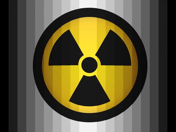 Símbolo de radiação nuclear pintado em — Fotografia de Stock