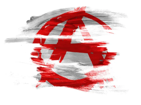 Anarchy symbol painted on white surface — Stock Photo, Image