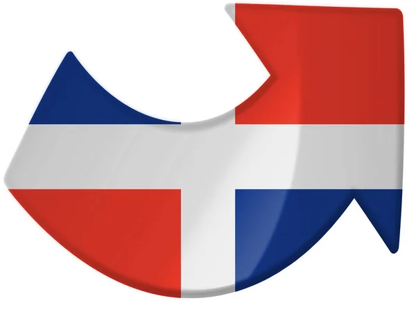 De vlag van de Dominicaanse Republiek — Stockfoto