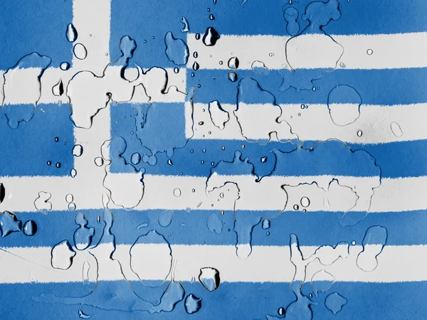 A görög zászló — Stock Fotó