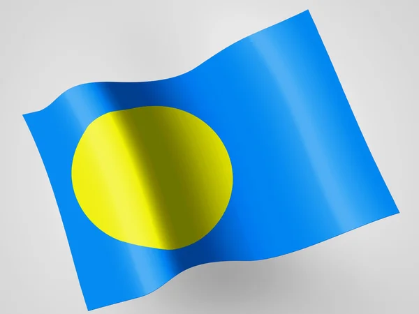 Flaga Palau — Zdjęcie stockowe