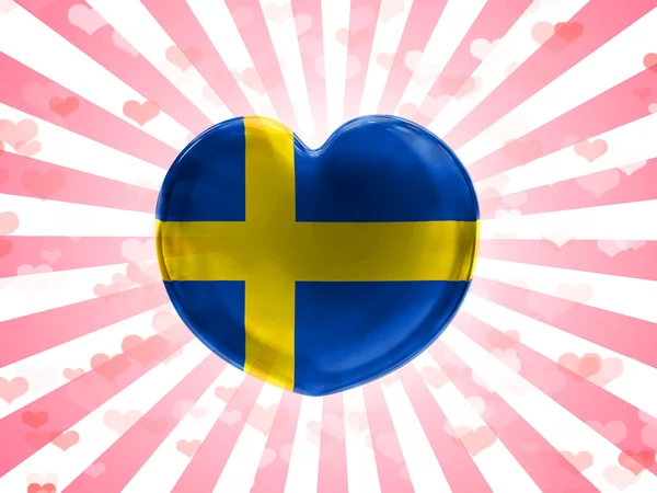 Σουηδικής σημαίας — Φωτογραφία Αρχείου