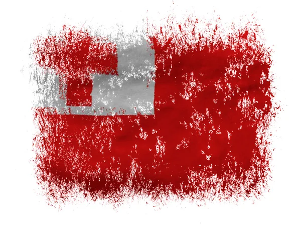 Bandiera Tonga su sfondo bianco — Foto Stock