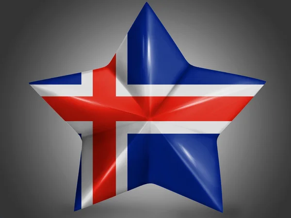 De IJslandse vlag — Stockfoto