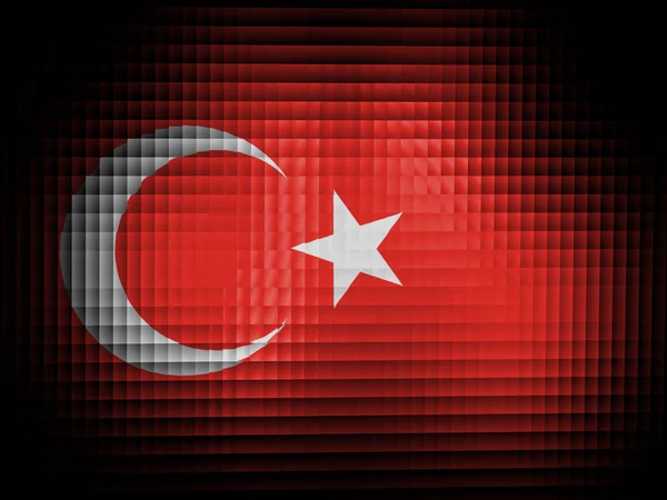 De Turkse vlag — Stockfoto