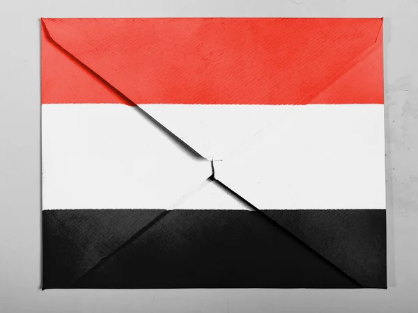 La bandera yemení — Foto de Stock