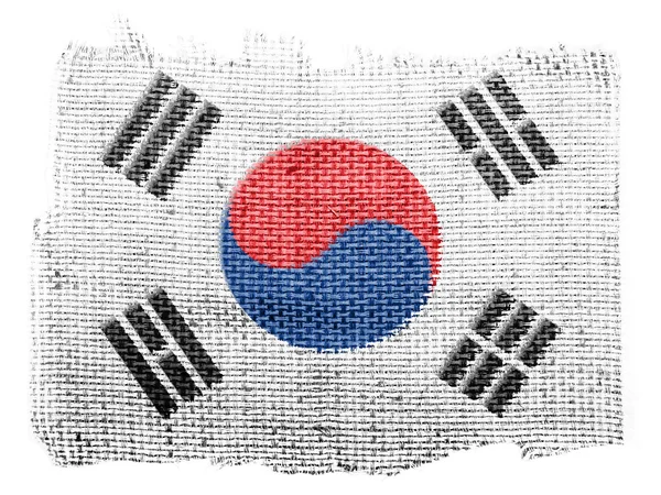 Sydkoreas flagga — Stockfoto