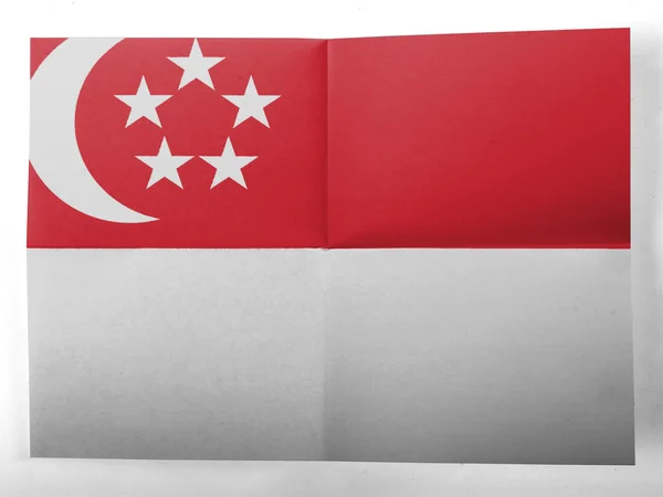 De vlag van singapore — Stockfoto