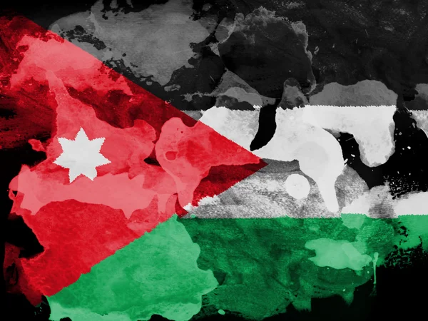 Die jordanische Flagge — Stockfoto