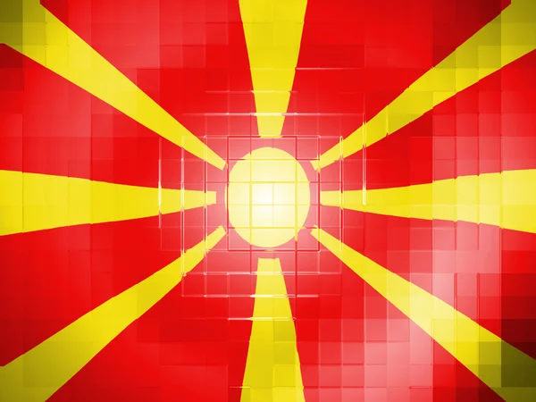 Macedonië vlag op golvende plastic oppervlak — Stockfoto