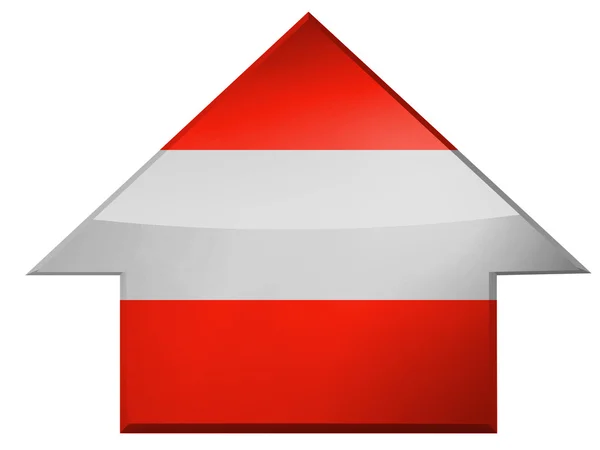 Die österreichische Flagge — Stockfoto