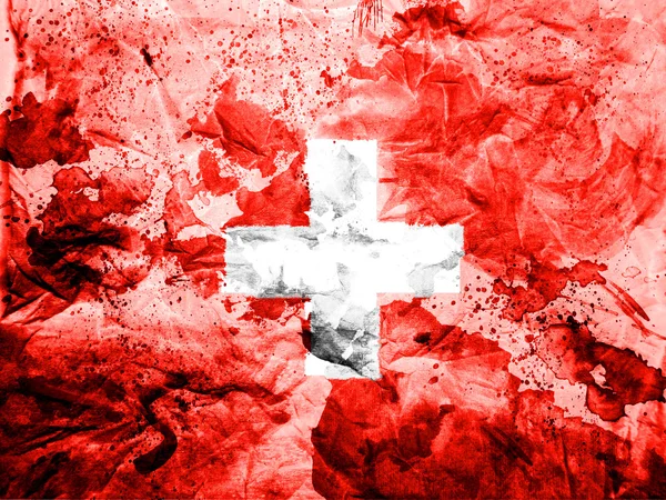 La bandera suiza — Foto de Stock