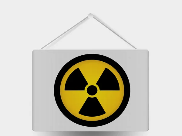 Nuclear radiation symbol painted on — Stock Photo, Image