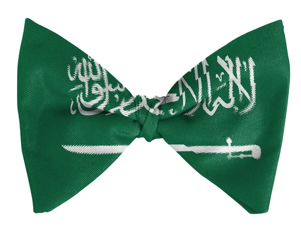 Bandera de Arabia Saudita en pajarita — Foto de Stock