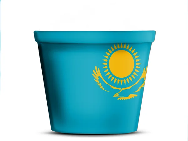The Kazakh flag — Stock Photo, Image