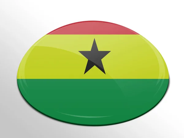 De vlag van ghana — Stockfoto