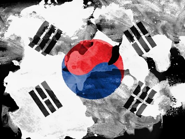 Sydkoreas flagga — Stockfoto