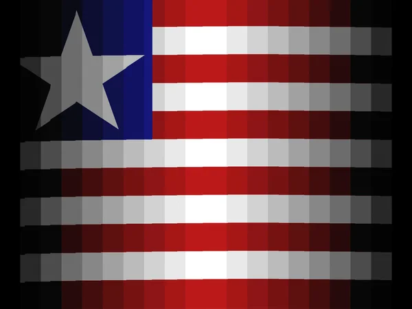 Liberia. Liberiaanse vlag — Stockfoto