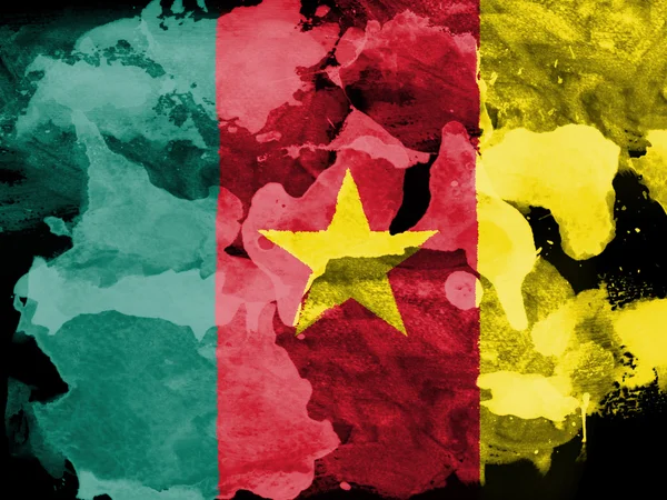 The Cameroonian flag — Stock Photo, Image