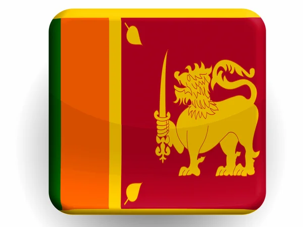 Sri lanka vlag geschilderd op glanzende pictogram — Stockfoto