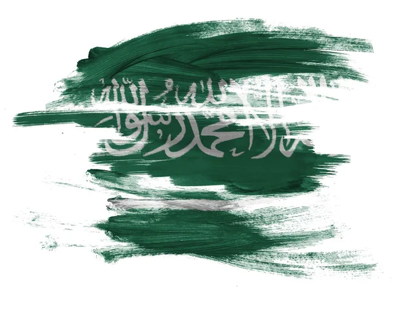 Saudi Arabia flag painted on white surface — Stock Photo, Image