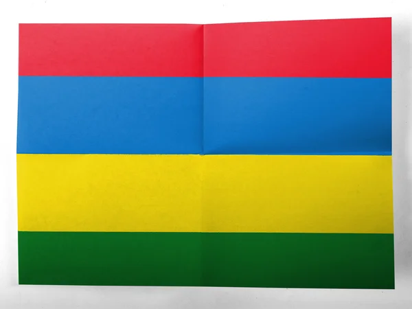 Mauritania flag painted on simple paper sheet — Stock Photo, Image