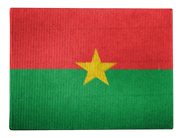 Burkina Fasos flagga målade på kartong — Stockfoto