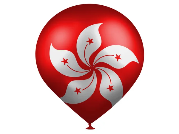Hong 홍 플래그는 baloon에 — 스톡 사진