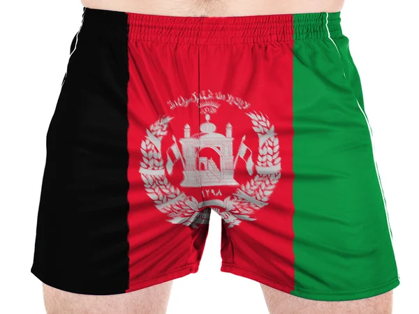 Bandera de Afganistán pintada sobre camisas deportivas — Foto de Stock