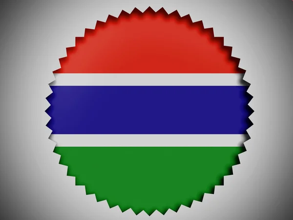 La bandiera del Gambia — Foto Stock