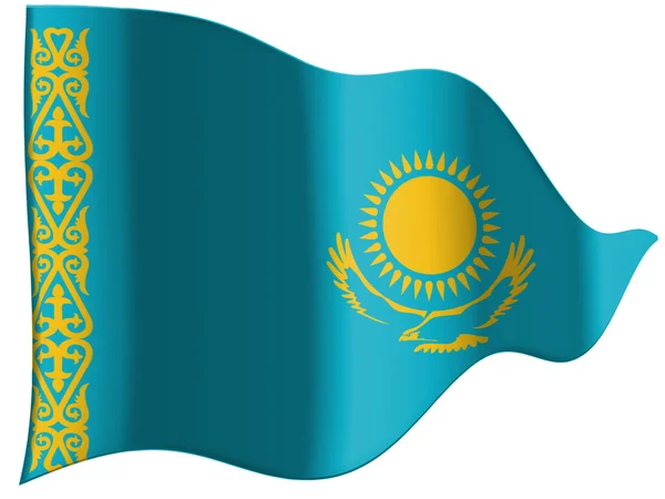 De vlag van kazakh — Stockfoto