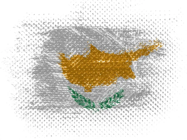 Zypern-Flagge auf gepunkteter Fläche — Stockfoto
