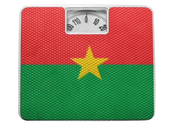 Burkina faso bandery malowane na bilans — Zdjęcie stockowe