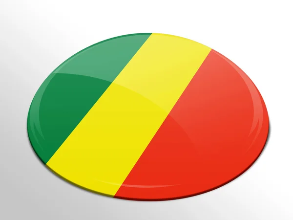 Kongo Cumhuriyeti bayrağı — Stok fotoğraf