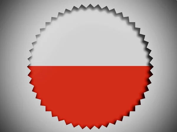 Die polnische Flagge Stockbild