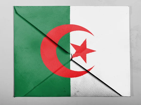 Die algerische Flagge lizenzfreie Stockfotos