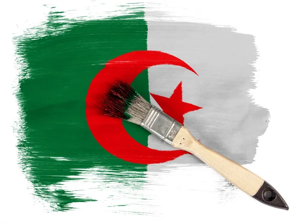 Die algerische Flagge Stockbild
