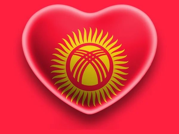 Kirgisische Flagge Stockbild