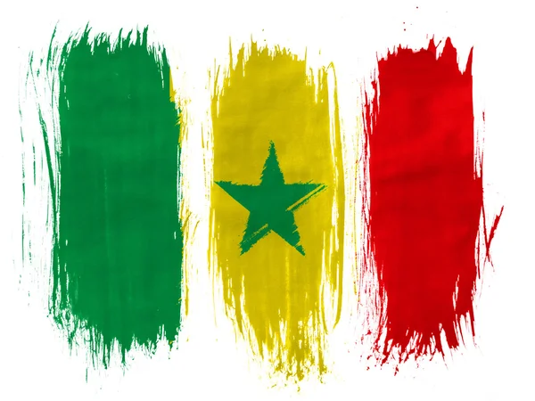 Die senegalesische Flagge Stockbild