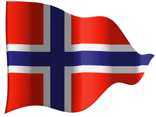 Die norwegische Flagge lizenzfreie Stockfotos
