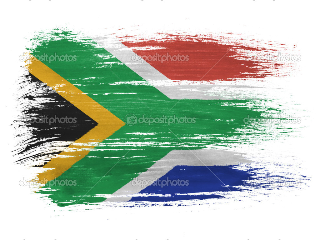 South african flag | South African flag on white background — Stock