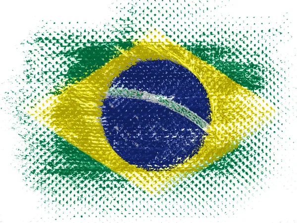 Die brasilianische Flagge — Stockfoto