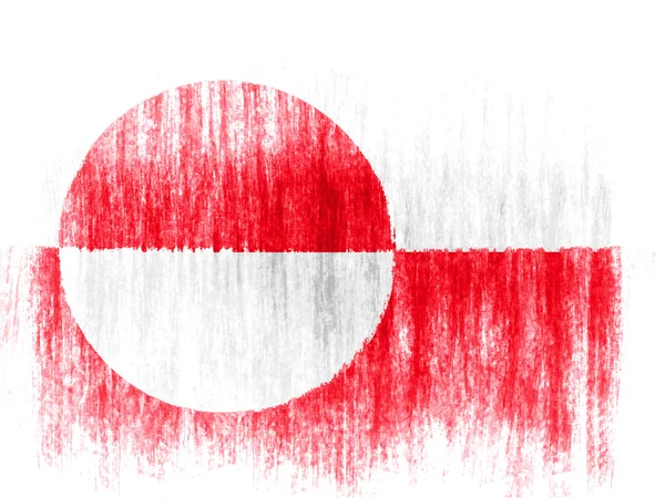 De vlag van Groenland — Stockfoto