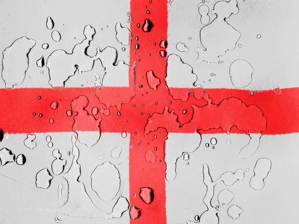 Inglaterra. Bandera inglesa cubierta con gotas de agua —  Fotos de Stock