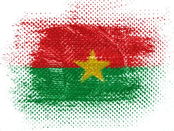 Σημαία της Μπουρκίνα Φάσο, στην επιφάνεια διάστικτο — Φωτογραφία Αρχείου
