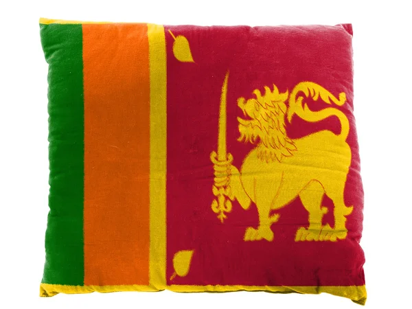 Sri Lanka flag painted on pillow — Stock Photo, Image