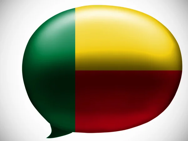 Benin. Flaga Benini — Zdjęcie stockowe