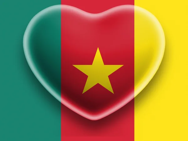 The Cameroonian flag — Stock Photo, Image