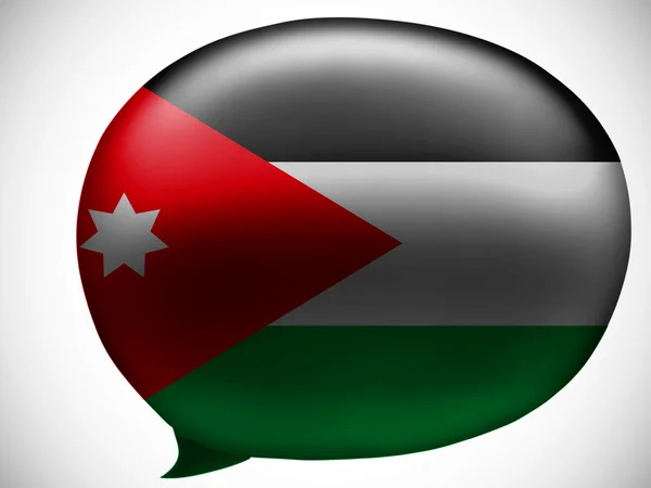 A Jordániai zászló — Stock Fotó