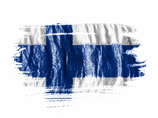 Die finnische Flagge — Stockfoto